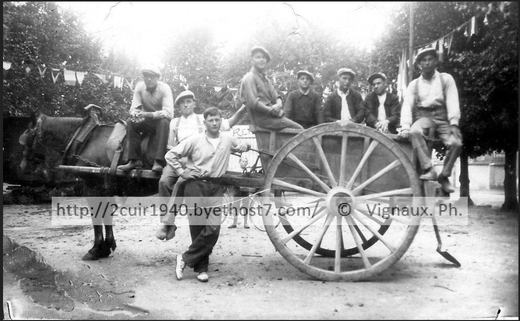 Jean Perseval lors d'une fête à Chamery en 1934