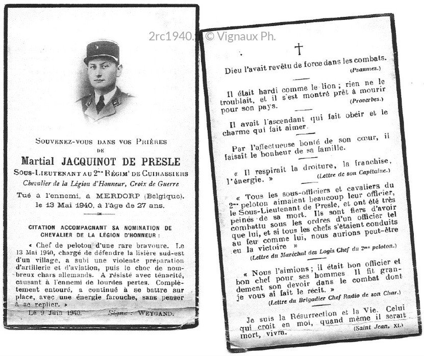 Martial Jacquinot de Presle
souvenir
