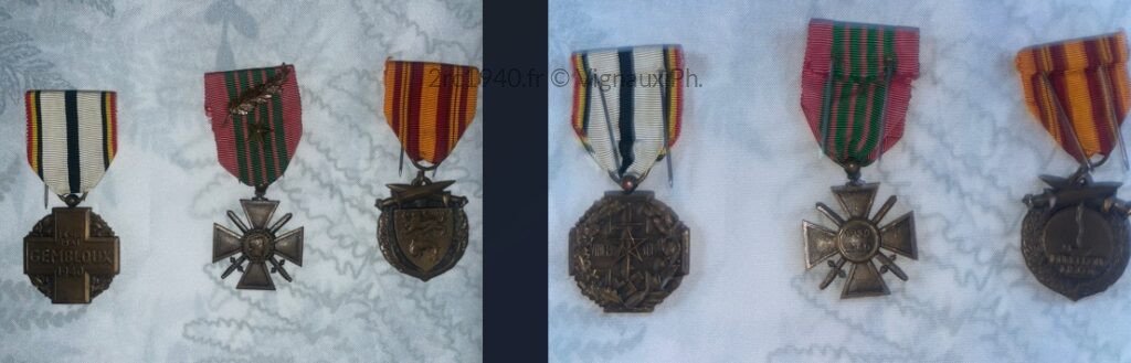 Joseph Genouel
Croix de guerre
Médaille de Gembloux
Médaille de Dunkerque